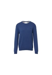 s.Oliver - Strickpullover, Rundhals-Ausschnitt, Logo-Stickerei, für Herren - BLACK/GREY