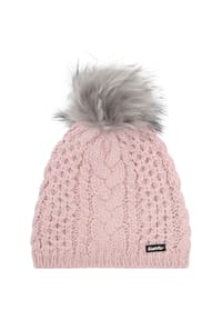 Eisbär® - Strickmütze, Bommel, für Damen - 774 PINK CLAY/GRAU