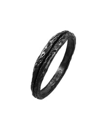 HAZE & GLORY - Ring Bandring - Slider Oxid Finish 925 Silber - Schwarz