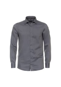 VENTI - Herren Businesshemd uni Modern Fit - Braun