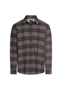 camel active - fleXXXactive® Langarmhemd aus leichtem Flanell - Dunkelbraun
