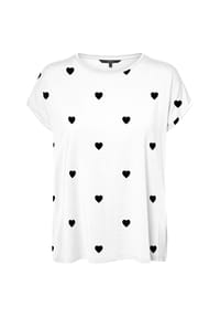 VERO MODA® - T-Shirt Ava Plain, Rundhals, für Damen - 175598108 SNOW WH