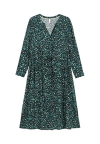 sheego - Blusenkleid - tiefgrün-gemustert