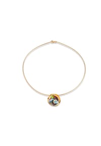 HERB SCHMUCK - Anhänger mit Kette 925/- Sterling Silber 1 Topas - mehrfarbig
