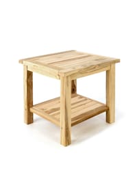 VCM. - Blumenhocker | Beistelltisch | Gartentisch Teakholz | Blumentisch | Balkontisch | Maße 50 x 50 cm - Braun