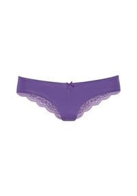 LASCANA - String, Mikrofaser, florale Spitze, für Damen - 1XBLACK