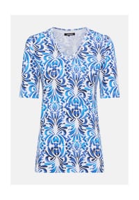 olsen - T-Shirt Kurzarm , für Damen - 40297 BAY BLUE