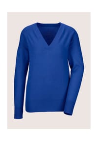 MADELEINE - Kaschmirpullover mit V-Ausschnitt - dunkeltaupe / melange