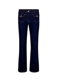 BETTY BARCLAY - Flared Cut-Jeans mit aufgesetzten Taschen - Dunkelblau