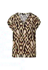 comma, - Shirtbluse, V-Ausschnitt, für Damen - 99A0 SCHWARZ