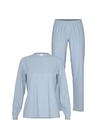 mey - Schlafanzug Blue Ornaments, Baumwolle, für Damen - 1821 COTTON BLUE