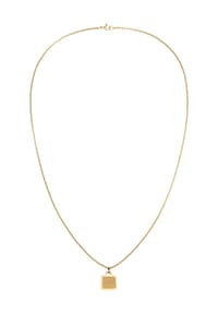 TOMMY HILFIGER - TH ICONIC SQUARE PENDANT NECKLACE Herren Kette mit Anhänger, Edelstahl - GOLD