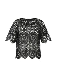 VIA APPIA -DUE- - Pullover, Lochmusterstrick, für Damen - 100 SCHWARZ