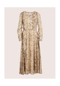 MADELEINE - Elegantes Kleid mit Animal-Print - caramel / taupe