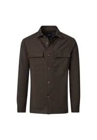 Venti - Herren Hemdjacke uni Casual Fit - Dunkelgrün