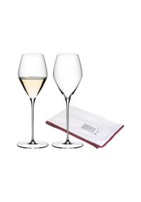 RIEDEL Sauvignon Blanc Gläser + Poliertuch Veloce 347 ml 2er Set transparent - VELOCE - transparent