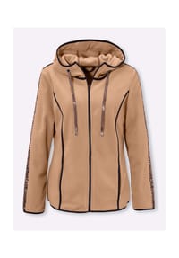 Sieh an! - Fleece-Jacke - camel-schwarz