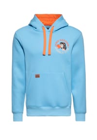 KING KEROSIN - Hoodie mit lustigem Rückenprint Bubble Gum - hellblau