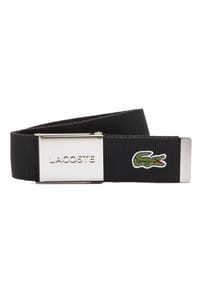 LACOSTE - Herren Gürtel aus Stoff - schönes Etui, gravierter Schiebeschnallenverschluss - dunkelblau