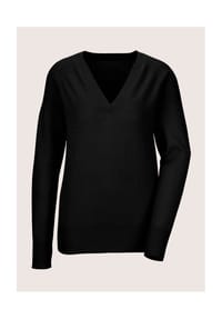 MADELEINE - Kaschmirpullover mit V-Ausschnitt - dunkeltaupe / melange