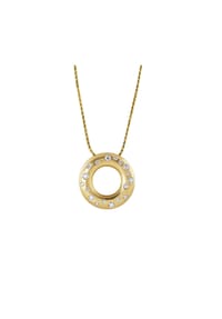 MONCARA - Damen Anhänger mit Kette, 585er Gold, 18 Diamanten zus. ca. 0,15 Karat - Gelbgold