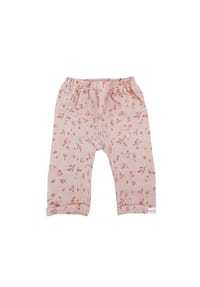 maximo® - GOTS BABY-Krempelhose Musselinstoff, doppellagig - beigemeliert