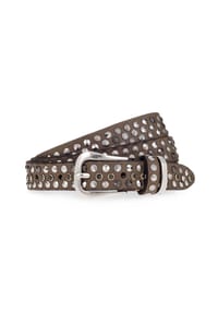 B.BELT - Nietengürtel Leder - black