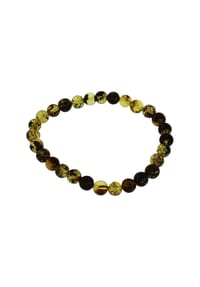 OSTSEE-SCHMUCK® - Armband , Kugel 6 mm , Bernstein - grün