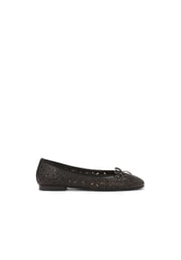 Kazar - Schwarze Ballerinas mit durchbrochenem Muster - Schwarz
