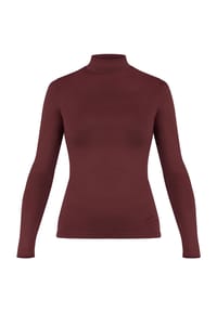 normani® - Damen Merino Longsleeve mit Stehkragen Romsey - Beige