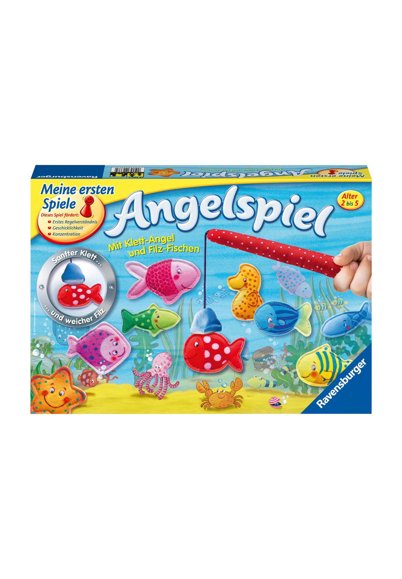 Ravensburger Ministeps 4174 Il Mio Primo Gioco Di Pesca - Canna Morbida In Stoffa Con Velcro - Gioco Di Abilità Per Bambini Da 2 Anni - 5