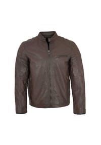 JILANI - Herren Lederjacke Lammnappa braun - braun
