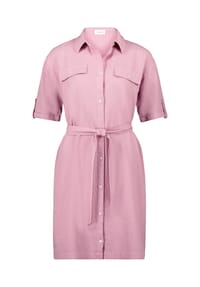 CARTOON - Hemdblusenkleid, Brusttaschen, Leinenanteil, für Damen - 6052 LILAS