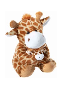 heunec® - Plüschtier "Giraffe mit Kind", 18 cm - braun