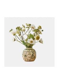LOBERON - Vase Avignonel creme/grün - creme/grün