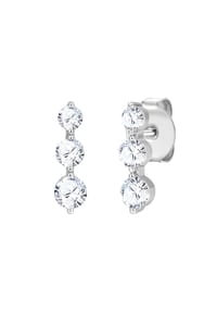 Luluandjane - Ohrstecker Zirkonia weiß - silber