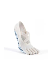 MUNADUNA - Yoga-Zehensocken mit Doppelkreuz Zehensocken,Anti-Rutsch,Elastisch - Dunkelgrau (Typ A)