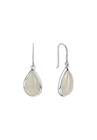 jamelli - Ohrringe 925/- Sterling Silber 2 Mondstein - weiß