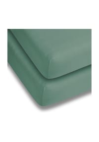 Aspero® - 2 x Spannbettlaken aus Baumwolle - Dunkelblau