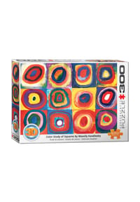 eurographics - Puzzle mit 3D-Effekt Farbstudie Quadrate - Wassily Kandinsky, 300 Teile, 48 x 68 cm - 