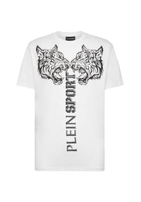 PLEIN SPORT - T-Shirt TIGER - white/black
