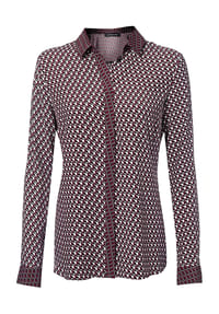 heine - Druckbluse - blau-rosé