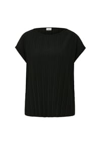 s.Oliver BLACK LABEL - T-Shirt, Plisseefalten, für Damen - 9999  GREY/BLACK