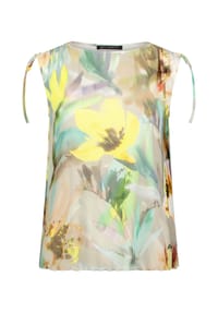 BETTY BARCLAY - Mesh-Shirt mit Raffung - Mint/Nature