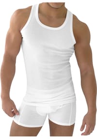 normani® 5 Stück Herren-Unterhemd Feinripp Weiß Bild 2