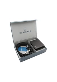 NAVIGARE® - Geldbörsen- und Gürtel-Set - Blu
