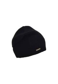 SEEBERGER - Beanie, Emblem, für Damen - 10 BLACK