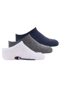 Champion® - Kinder Socken, 3er Pack- Sneaker, einfarbig - Blau/Weiß/Grau