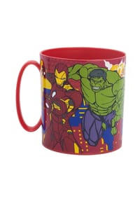 COFI - Avengers Becher Mikrowellengeeigneter Kunststoffbecher 390?ml – Motivb - Rot 9x8x11cm