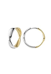 zeeme SILVER - Klappcreolen 925/- Sterling Silber - mehrfarbig